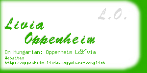 livia oppenheim business card